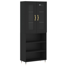 vidaXL fekete szerelt fa magasszekrény 69,5 x 34 x 180 cm (3198706) bútor