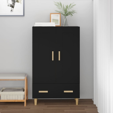 vidaXL fekete szerelt fa magasszekrény 70 x 31 x 115 cm bútor