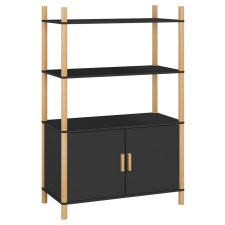 vidaXL fekete szerelt fa magasszekrény 80x40x121 cm (345700) bútor