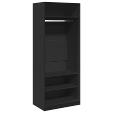 vidaXL fekete szerelt fa ruhásszekrény 80 x 50 x 200 cm bútor