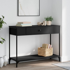 vidaXL fekete szerelt fa tálalóasztal 100 x 34,5 x 75 cm bútor