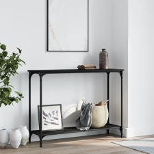 vidaXL fekete szerelt fa tálalóasztal 101x30,5x75 cm bútor