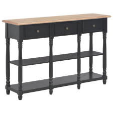vidaXL fekete szerelt fa tálalóasztal 110 x 30 x 76 cm bútor