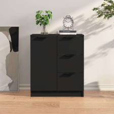 vidaXL fekete szerelt fa tálalóasztal 60 x 30 x 70 cm bútor