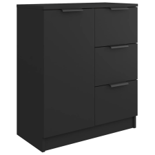 vidaXL fekete szerelt fa tálalóasztal 60 x 30 x 70 cm (811080) bútor