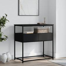 vidaXL fekete szerelt fa tálalóasztal 75x40x75 cm bútor