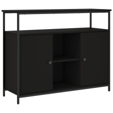 vidaXL fekete szerelt fa tálalószekrény 100 x 35 x 80 cm (835499) bútor
