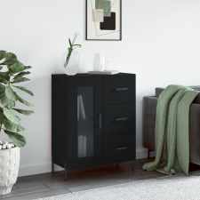 vidaXL fekete szerelt fa tálalószekrény 69,5 x 34 x 90 cm bútor