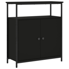 vidaXL fekete szerelt fa tálalószekrény 70 x 30 x 80 cm (835529) bútor