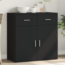 vidaXL fekete szerelt fa tálalószekrény 79 x 38 x 80 cm bútor