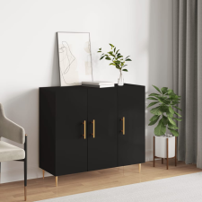 vidaXL fekete szerelt fa tálalószekrény 90 x 34 x 80 cm bútor