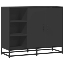vidaXL fekete szerelt fa tálalószekrény 92 x 35 x 76 cm bútor