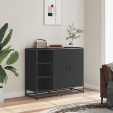vidaXL fekete szerelt fa tálalószekrény 92 x 35 x 76 cm (849019) bútor
