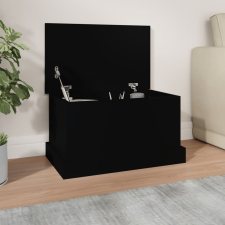 vidaXL fekete szerelt fa tárolóláda 50 x 30 x 28 cm bútor
