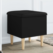 vidaXL fekete szerelt fa tárolópad 42x42x46 cm bútor