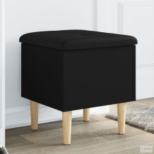 vidaXL Fekete szerelt fa tárolópad 42x42x46 cm bútor