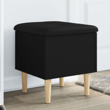 vidaXL Fekete szerelt fa tárolópad 42x42x46 cm bútor