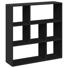 vidaXL fekete szerelt fa térelválasztó könyvespolc 102x29x103,5 cm (858049) bútor