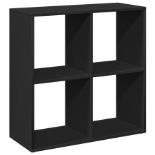 vidaXL fekete szerelt fa térelválasztó könyvespolc 69,5x29x69,5 cm (858004) bútor