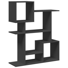 vidaXL fekete szerelt fa térelválasztó könyvespolc 92x29x112 cm (858121) bútor