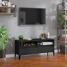 vidaXL fekete szerelt fa TV-szekrény 100 x 34,5 x 44,5 cm bútor