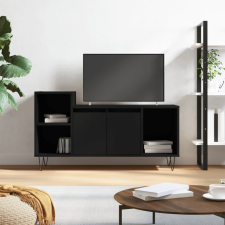 vidaXL fekete szerelt fa TV-szekrény 100x35x55 cm bútor