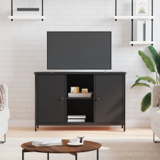 vidaXL fekete szerelt fa TV-szekrény 100x35x65 cm bútor