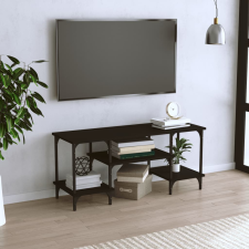 vidaXL Fekete szerelt fa tv-szekrény 102x35x45,5 cm bútor