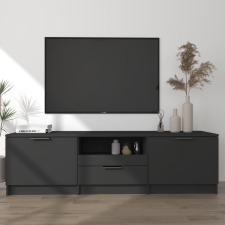 vidaXL fekete szerelt fa TV-szekrény 140x35x40 cm bútor