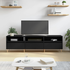 vidaXL fekete szerelt fa TV-szekrény 150 x 30 x 44,5 cm bútor