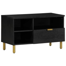vidaXL fekete szerelt fa TV-szekrény 80 x 33 x 46 cm bútor