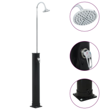 vidaXL Fekete szolárzuhany 214 cm 20 L medence kiegészítő