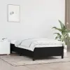 vidaXL Fekete szövet ágykeret 90 x 200 cm