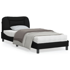 vidaXL fekete szövet ágykeret fejtámlával 90 x 200 cm ágy és ágykellék