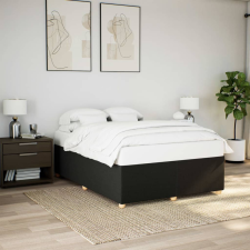 vidaXL fekete szövet ágykeret matrac nélkül 160 x 200 cm ágy és ágykellék