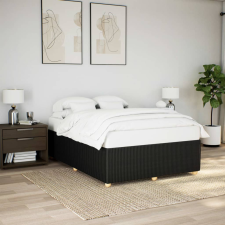 vidaXL fekete szövet ágykeret matrac nélkül 160 x 200 cm ágy és ágykellék