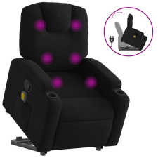 vidaXL fekete szövet dönthető masszázs- és állófotel (3204382) masszázsfotel