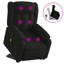 vidaXL fekete szövet dönthető masszázs- és állófotel (3205330) masszázsfotel