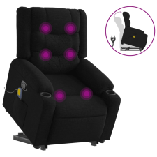 vidaXL fekete szövet dönthető masszázs- és állófotel (3206578) masszázsfotel