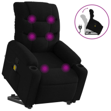 vidaXL fekete szövet dönthető masszázs- és állófotel (3206656) masszázsfotel