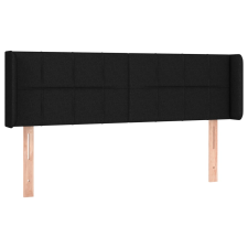 vidaXL fekete szövet fejtámla szárnyakkal 147x16x78/88 cm (3118768) ágy és ágykellék