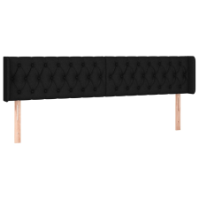 vidaXL fekete szövet fejtámla szárnyakkal 203x16x78/88 cm (3119128) ágy és ágykellék