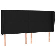 vidaXL fekete szövet fejtámla szárnyakkal 203x23x118/128 cm (3117700) ágy és ágykellék