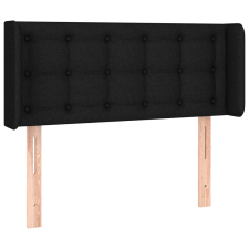 vidaXL fekete szövet fejtámla szárnyakkal 93x16x78/88 cm (3119186) ágy és ágykellék