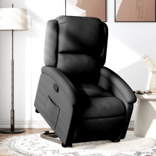 vidaXL fekete szövet felállást segítő dönthető fotel bútor