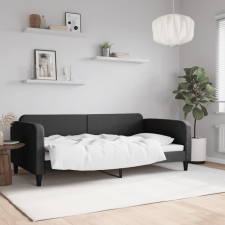 vidaXL fekete szövet kanapéágy 100 x 200 cm ágy és ágykellék