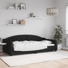 vidaXL fekete szövet kanapéágy 100 x 200 cm ágy és ágykellék