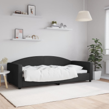 vidaXL fekete szövet kanapéágy 90 x 200 cm bútor