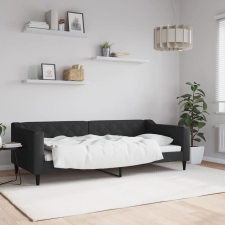 vidaXL fekete szövet kanapéágy 90 x 200 cm bútor