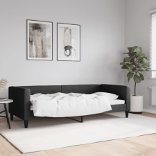 vidaXL fekete szövet kanapéágy 90 x 200 cm ágy és ágykellék